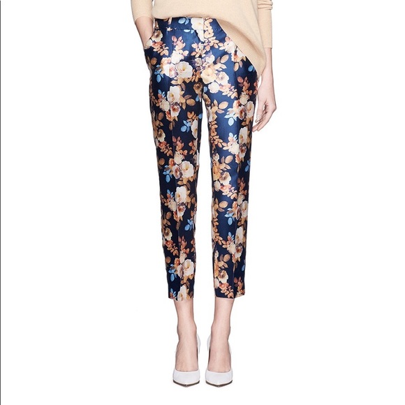 J. Crew Pants - J Crew Collection silk floral shantung patio pants